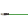 Igus BUS9041273 22 AWG 2P M12 D-Coded 4 Pin A / Open End B Connector TPE Harnessed Profinet Cable