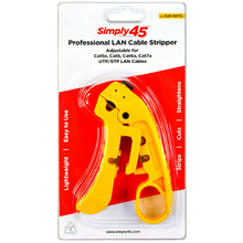 Cat7a/6a/6/5e Shielded And Unshielded For Adjustable Lan Cable Yellow Stripper S45-S01YL (Pack of 10)