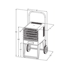240/208V 10/7.5KW 1PH Portable Unit Heater w/ 25' Cord Black