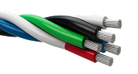 Aluminum 4C With Ground XHHW-2 XLPE Plex Cable BRWB 600/1000V