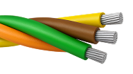 Aluminum 4C XHHW-2 XLPE Plex Cable BOYG 600/1000V