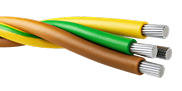 Aluminum 3C With Ground XHHW-2 XLPE Plex Cable BOY 600/1000V