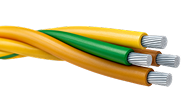 Aluminum 4C With Ground XHHW-2 XLPE Plex Cable BOYG 600/1000V
