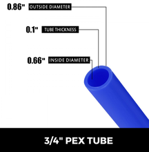 3/4" x 500ft PEX Tubing Oxygen Barrier PEX-B Radiant Floor Heat Pipe Blue VV-PEX34IN-HB