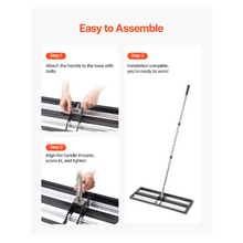 Lawn Leveling Rake 30x10in w/ 83.9" Adjustable Handle for Yard Heavy Duty