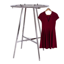 36'' Diameter Round Folding Rack With Round Tubing Rail- Chrome Econoco K52WD