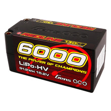Gens Ace Redline Series 6000mAh 4S2P 15.2V 130C HardCase HV Lipo Battery