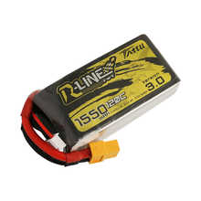 Tattu R-Line Version 3.0 1550mAh 4S1P 14.8V 120C Lipo Battery Pack With XT60 Plug