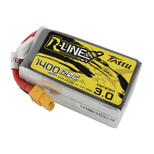 Tattu R-Line Version 3.0 1400mAh 6S1P 22.2V 120C Lipo Battery Pack With XT60 Plug