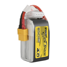 Tattu R-Line Version 4.0 850mAh 4S1P 14.8V 130C Lipo Battery Pack With XT60 Plug