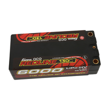 Gens Ace Redline Series 6000mAh 2S2P 7.6V 130C HardCase HV Shorty Lipo Battery