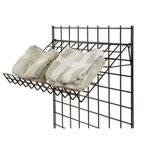 22-1/2"L X 14"W Sloping Shelf With Lip - 1/8" Dia. Wire For Grid Panels Econoco BLK/SL22 (Pack of 6)