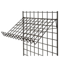 22-1/2"L X 14"W Sloping Shelf With Lip - 1/8" Dia. Wire For Grid Panels Econoco BLK/SL22 (Pack of 6)