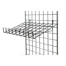 1/4" Wire Slant Shelf With Front Lip For Grid Panel Econoco BLKS/91