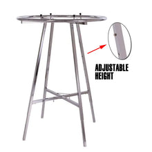 42" Diameter Round Folding Rack With Round Tubing Hangrail - Chrome Econoco K57WD