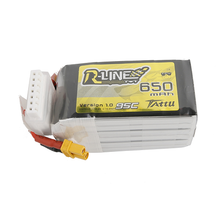 Tattu R-Line 650mAh 6S1P 22.2V 95C Lipo Battery Pack With XT30 Plug