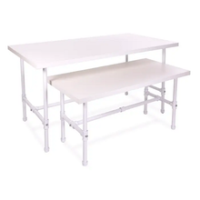 Pipeline Large White Nesting Table Econoco PSNTLWHSET