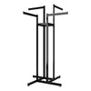 4-Way Garment Rack With Straight Arms - Rectangular Tubing Uprights Econoco K85/MAB