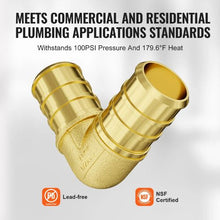 1/2" Brass Clamp-style Elbows for Heating System Pipe Fittings (50PCS)