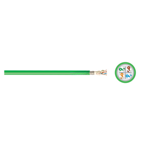 26 AWG 4P Helukat 803387 250S CAT6 CMX SF/UTP PUR CHAIN Industrial Ethernet Green Cable