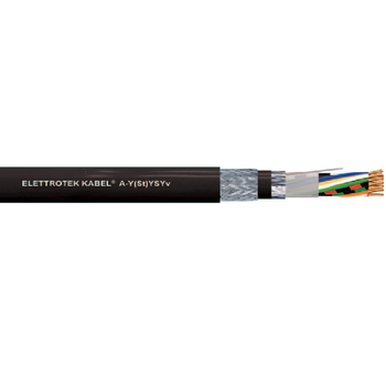 A-Y(St)YSYv Solid Bare Copper Shielded Al Foil Tinned Drain Armour PVC 300V Electronic Cable