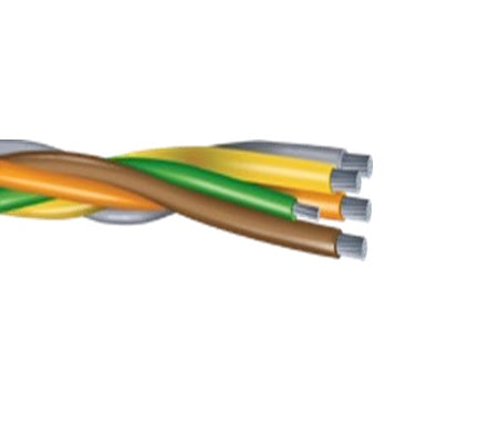 500-4C With #250 Ground Aluminum XHHW-2 XLPE Plex Cable BOYG 600/1000V