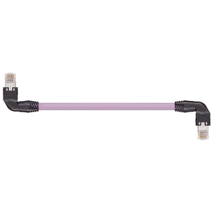 Igus CAT9340380 26 AWG 4P RJ45 L Angled A/B Connector Straight Hirose PVC Harnessed CAT5e Cable