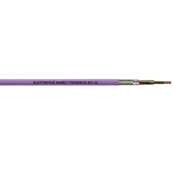 Profibus 637 UL Bare Copper Shield Al PET Foil TC Braid PVC Network Cable