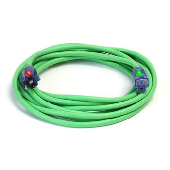 50FT 12/3 SJEOW Light Indicator Outdoor Cold Weather Extension Cord Green