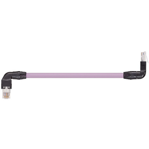 Igus CAT9040510 26 AWG 4P RJ45 L Above A / T Outer B Angled Connector Crossover Hirose TPE Harnessed CAT5e Cable