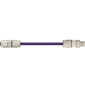 Igus CAT9321014 26 AWG 4P M12 X-Coded Socket A / Pin B Connector Harting PVC Harnessed CAT5e Cable