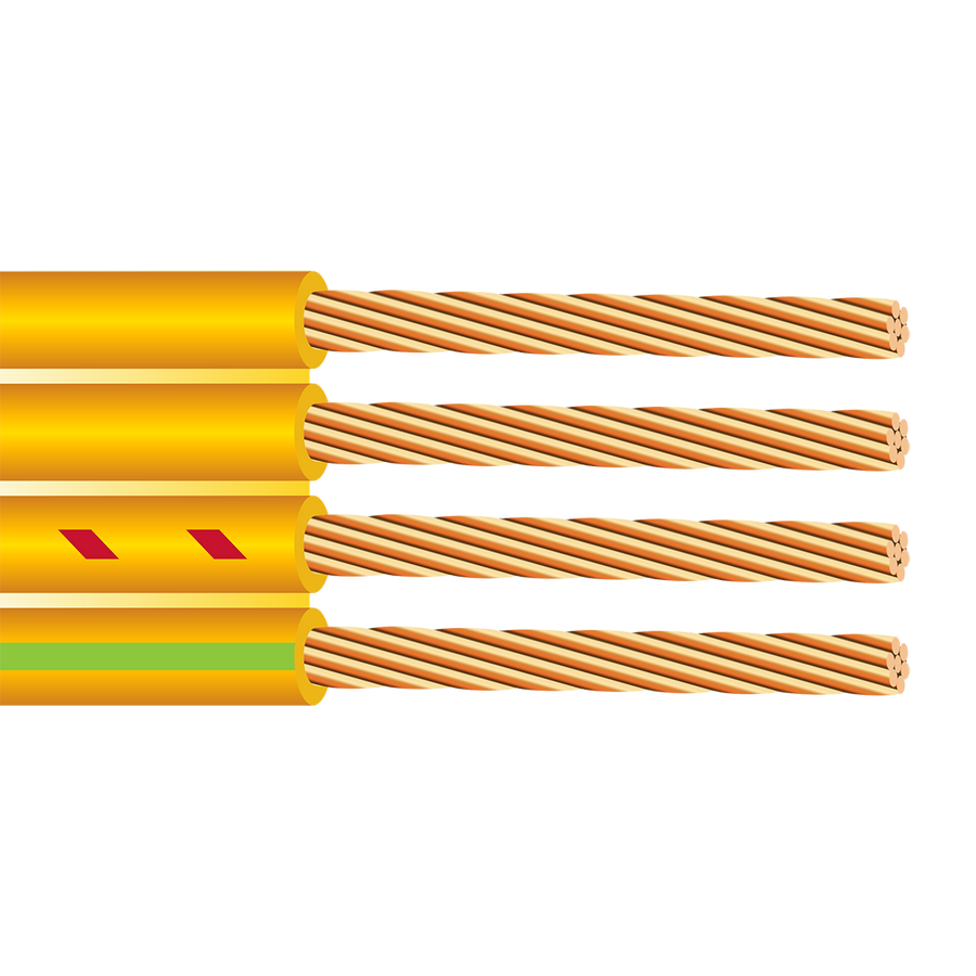 500' 12/3 Flat Yellow With Ground Submersible Pump Cable