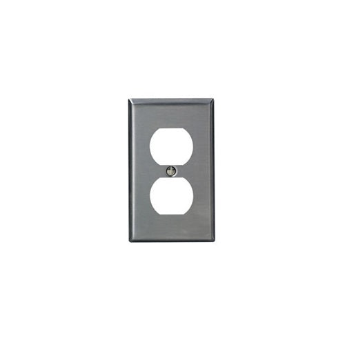 1-Gang Duplex Wallplate Non-Magnetic Stainless Steel 84003-40