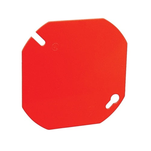 4 Inch Flat Octagon Blank Cover Red 54C1-RED (Pack of 120)