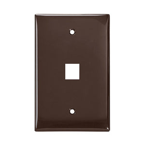 1-Port Midsize Single-Gang QUICKPORT Wallplate Brown 41091-1BN