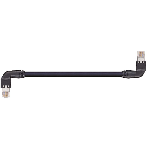 Igus CAT9440360 26 AWG 4P RJ45 L Above A / Lower B Angled Connector Hirose PUR Harnessed CAT5e Cable