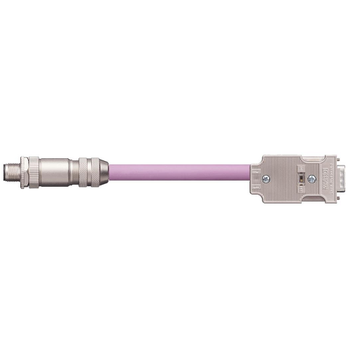 Igus BUS9041154 24 AWG 1P M12 5 Poles Pin A / SUB-D 9 Poles Pin B Connector Phoenix Contact PUR Harnessed Profibus Cable