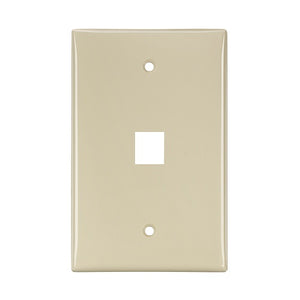 1-Port Midsize Single-Gang QUICKPORT Wallplate Ivory 41091-1IN