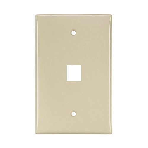 1-Port Midsize Single-Gang QUICKPORT Wallplate Ivory 41091-1IN