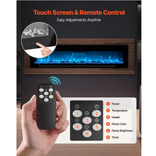 72-Inch Electric Fireplace, 1500W, Wall-Mounted & Recessed, Flat Style, with Remote Control