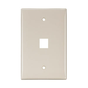 1-Port Midsize Single-Gang QUICKPORT Wallplate Light Almond 41091-1TN