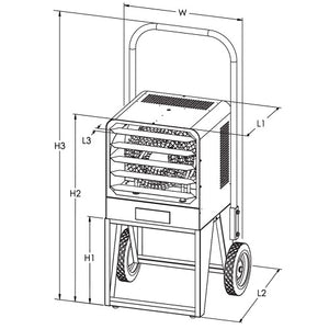 240/208V 10/7.5KW 3PH Electronic Industrial Portable Unit Heater