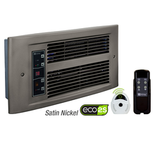 120V 1500W Fan Driven Electronic Wall Heater Satin Nickel