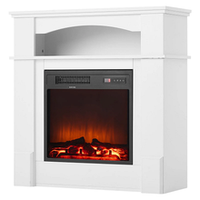 33-Inch 1500W Freestanding Electric Fireplace Stove Heater Mantel White