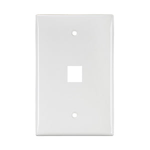 1-Port Midsize Single-Gang QUICKPORT Wallplate White (Pack of 10) 41091-1WN