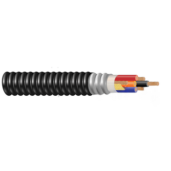10 AWG 4C Type MC-HL W/G Corrugated Welded Armor XLPE/PVC Jacket VFD Cable 600V