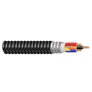 10 AWG 4C Type MC-HL W/G Corrugated Welded Armor XLPE/LSZH-TP Jacket VFD Cable 600V