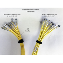 Category 6A Shielded 28AWG Mini Patch Cord w/ Boot 1FT Yellow PC6ASM01B01