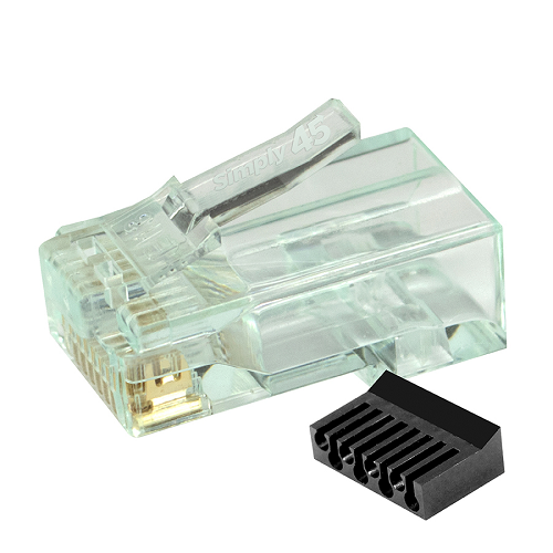 Standard Cat6 Unshielded with Bar45 RJ45 Modular Plugs Green Tint S45-1100 (100pcs/3Jar)