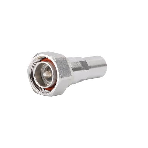 1/2in 7-­16 DIN Male Mounting Angle Straight Trimetal HELIAX Connector L4TDM-PSA